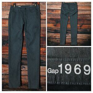 GAP 1969 Pants Size 2 26 Always Skinny Low Rise Gray Stretch 2011